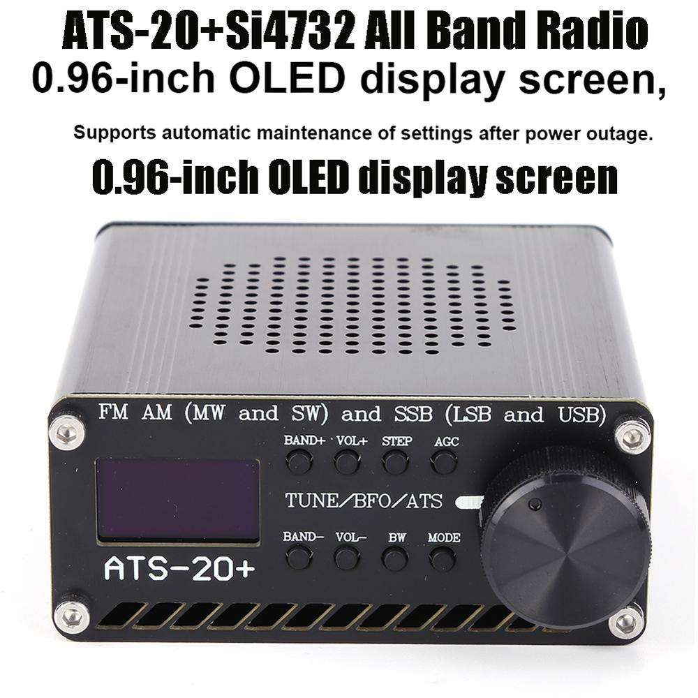 ATS-20+Si4732 Full Band Radio Receiver Built-in Battery Full Band Receiver Scanner FM AM MW&SW SSB LSB & USB with Antenna