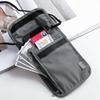 1 Pcs Waterproof RFID Nylon Storage Bag Travel Document Card Passport Bag Neck Wallet Money Document Card Passport Pouch