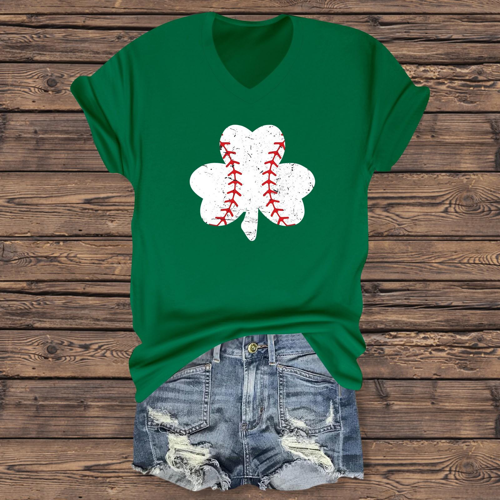 

Жіноча Мода Повсякденний Топ з V-подібним Вирізом та Коротким Рукавом Плісований Топ з Коротким Рукавом з Принтом XL