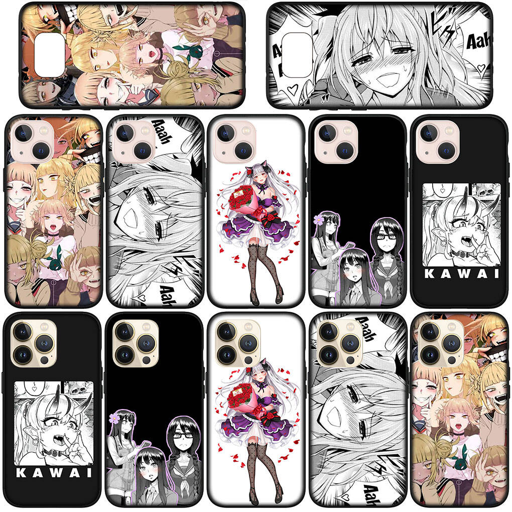 Mobilskal för Samsung Galaxy S25 S23 S22 S24 Ultra FE A05 A06 A15 A16 A36 A37 A35 A54 A55 A56 A57 A25 A26 A53 Tecknad Waifu Sugoi Ahegao Tjej Skydd