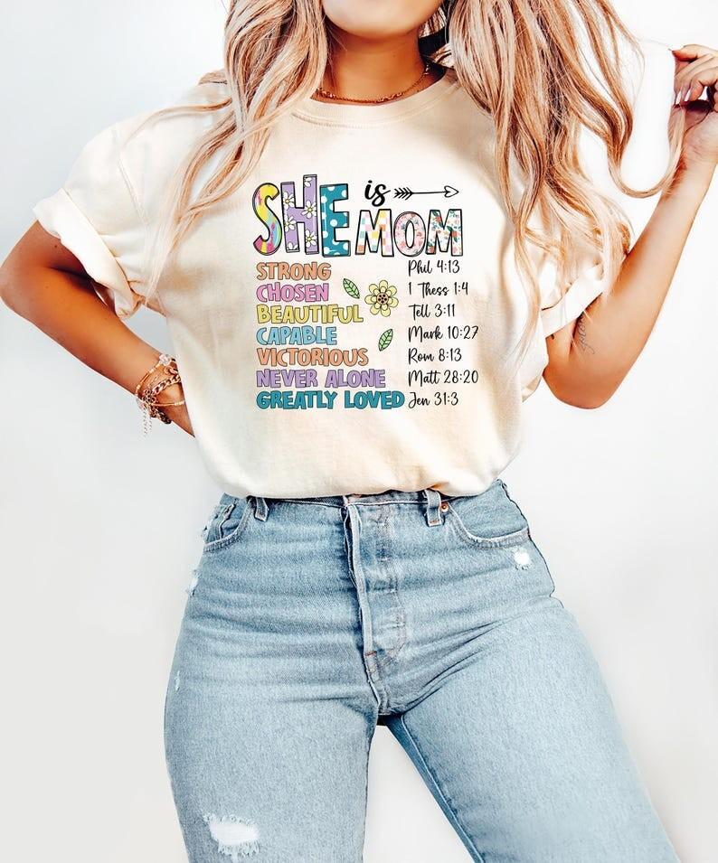 Motherhood Shirt She Is Mom Shirt Mother s Day Shirt Funny Mother s Day Shirt M