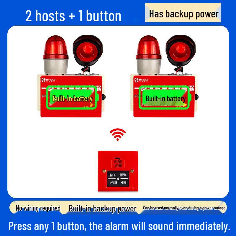 Wireless Emergency Fire Alarm System CN plug (adapter included)