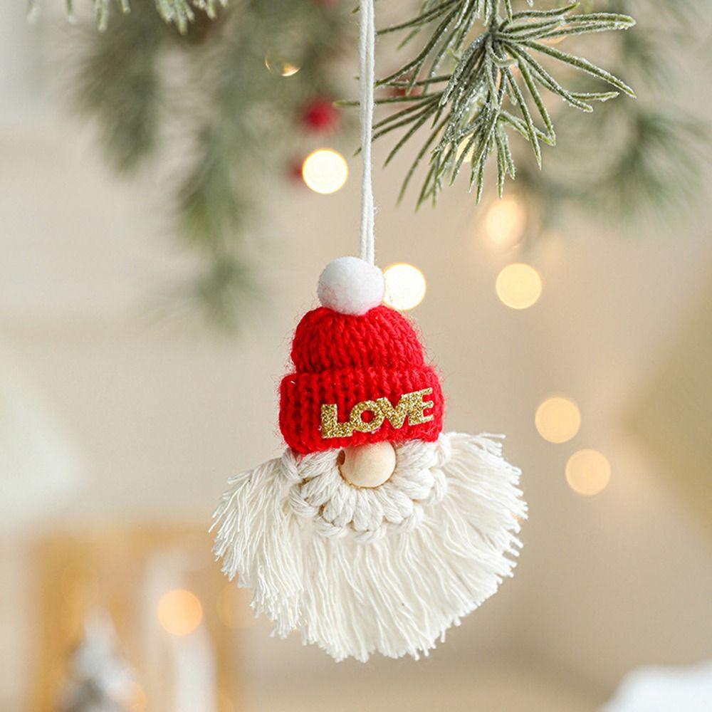 Soft Woven Christmas Tree Pendant Cute Christmas Woolen Socks Ornaments  Home Xmas Decor