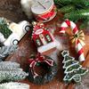Painted Christmas Tree Decoration Small Christmas  Pendant Car House Snowman Wreath Pendant  Party