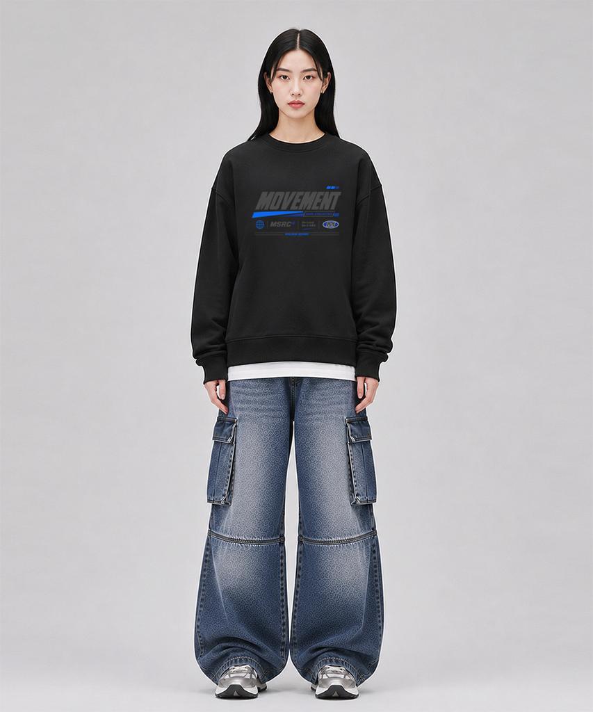 MONSTER REPUBLIC Low Trace Blue Sweatshirt Black_3183