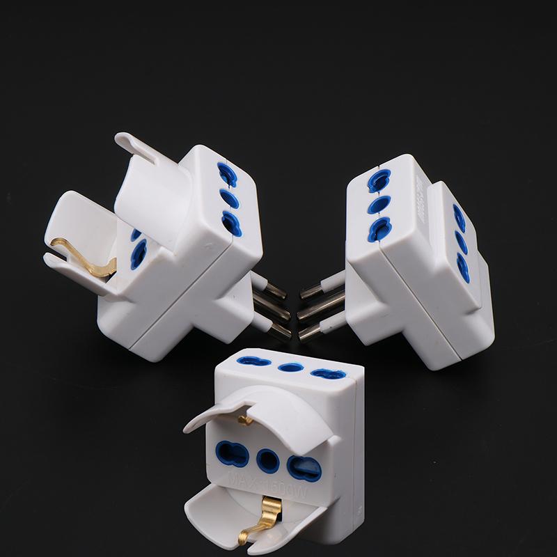 1 Piece 3 Ways Socket Italy Travel Plug Adapter Multi Port Outlet Italian Standard 10A 250V Home Appliances