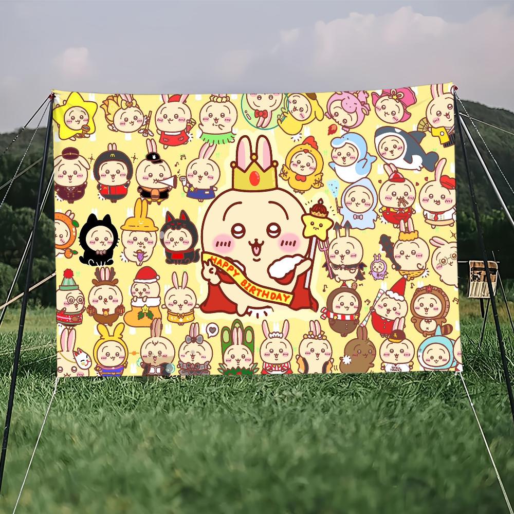 flag Cute Decoration D Outdoor Picnic Party Art Hanging Home Camping Party Banner Best C-Chiikawa sellers