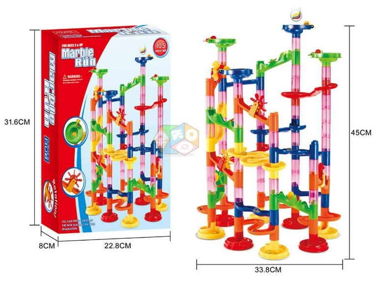 

Early Education 3D Maze Track DIY Building Blocks Set, 105 Pieces