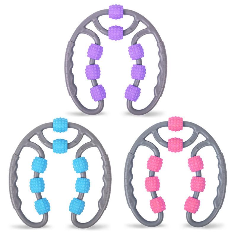 Eight-wheel Yoga Roller Leg Neck Massager Muscle Relaxation Nine-wheel Circular Training Roller