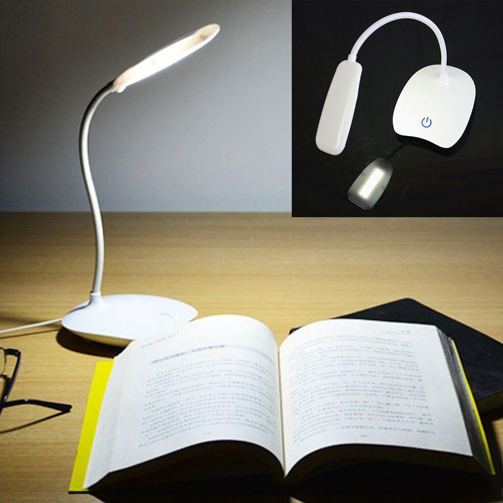 Modern 14 LED Study Dimmer Adjustable Intensity Switch Touch USB Rechargeable LED Desk Table Lamp Reading Light