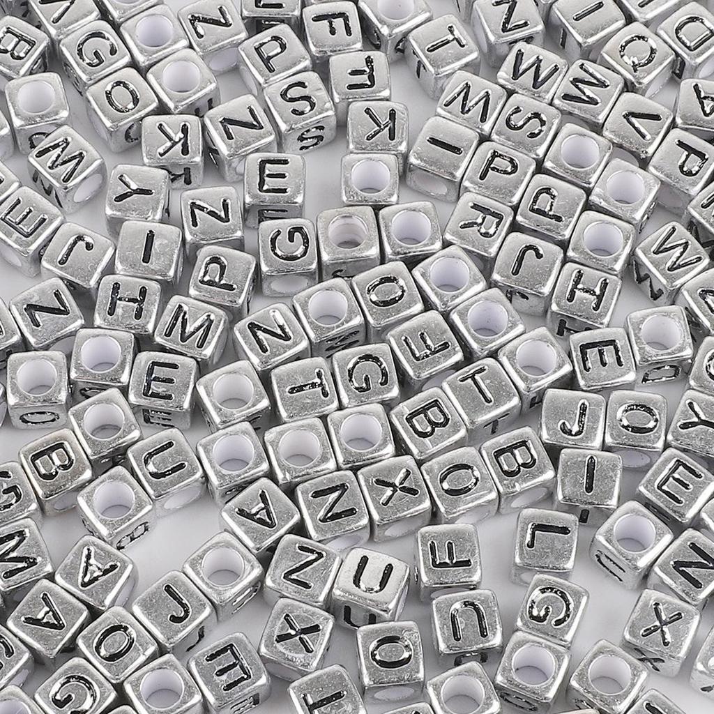 Colorful Acrylic Alphabet Beads for DIY Jewelry