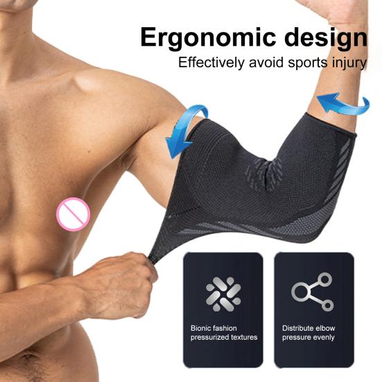 1 Stück Ellbogenbandage Ergonomisches Design Kompression Stoßdämpfung Hochelastisches Strick Ellbogenschutz