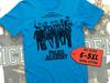 Police Academy V2 T Shirt Movie Poster Print Azure Blue Color Shirt 100% Cotton All Sizes S To 5XL