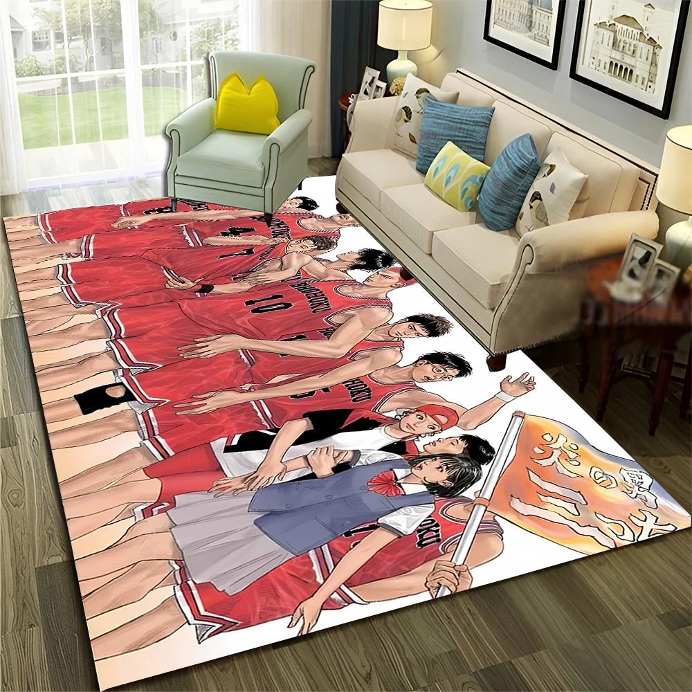3D Basketball Anime Slam Dunk Cartoon Carpet Rug for Home Living Room Bedroom Sofa Doormat Decor,kid Area Rug Non-slip Floor Mat