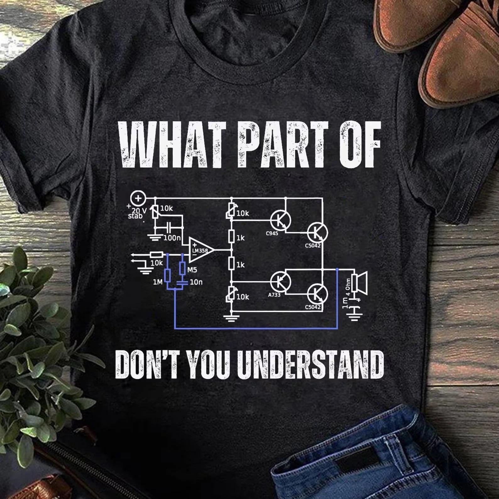 Unisex Adult Funny Graphic What Part Of This Circuit Don’t You ders... XL