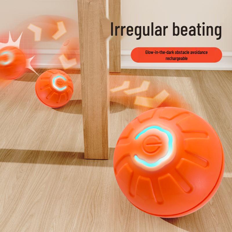 

Electric Bite-Resistant Cat Teasing Toy with Automatic Rolling Ball оранжевый