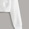 Women Embroidery Butterfly Long Sleeve Zipper Pocket Shirt Hooded Sweatshirt Top
