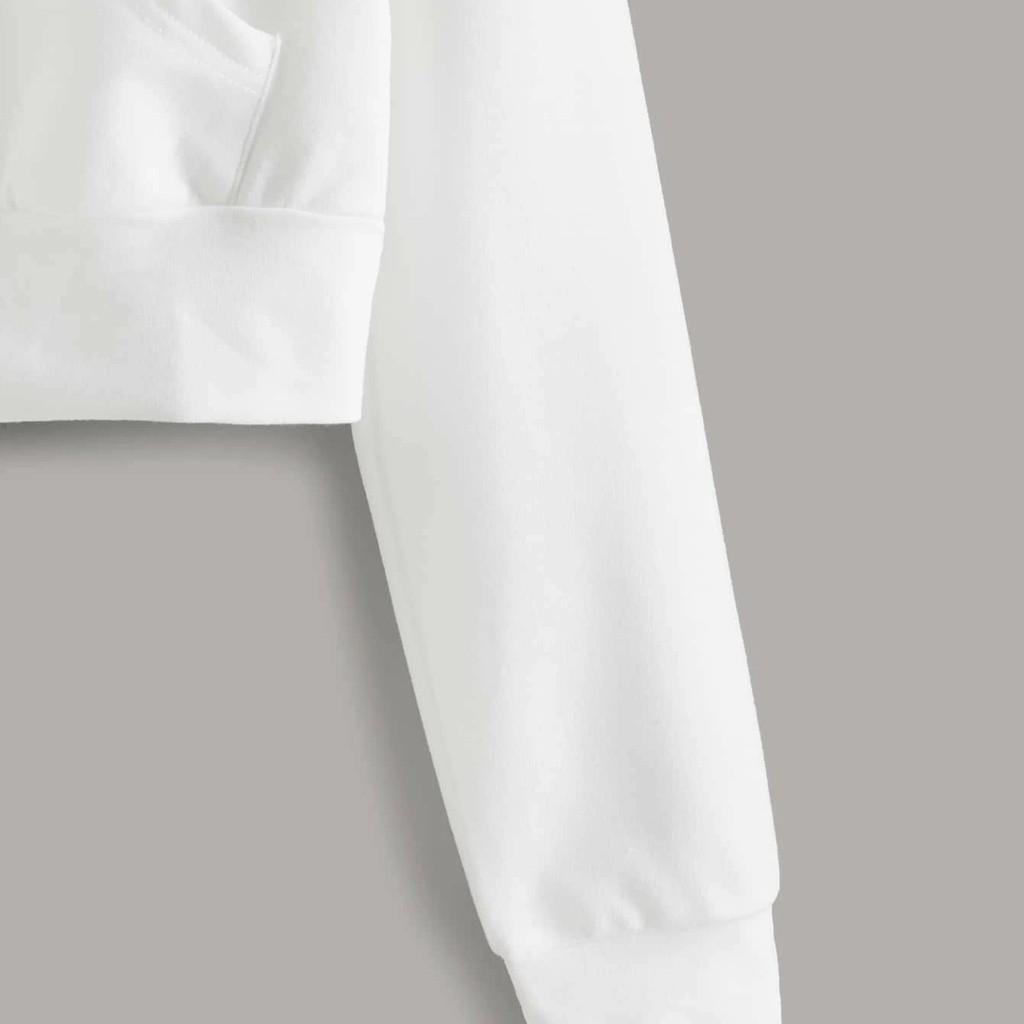 Women Embroidery Butterfly Long Sleeve Zipper Pocket Shirt Hooded Sweatshirt Top