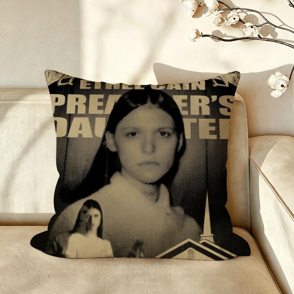 Music EEthel CCain Cushion Cover Pillow Case Antidustmite Pillowcase Silky Short Plush Sofa Cushion Cover hot