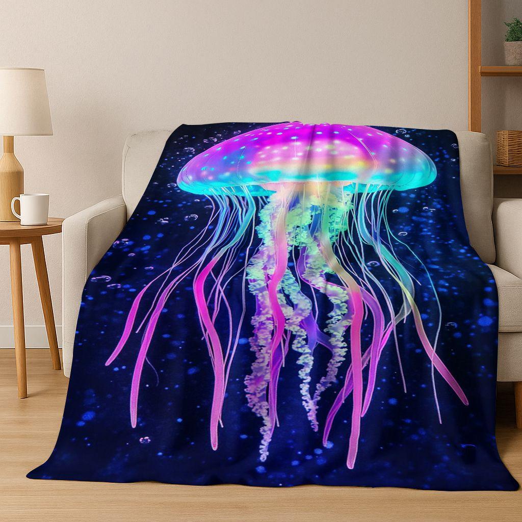 26 Style Underwater World Sea Dolphin Turtle Coral Art Flannel Blanket,Cozy Soft Throw Blanket for Home Bedroom Bed Sofa Kids