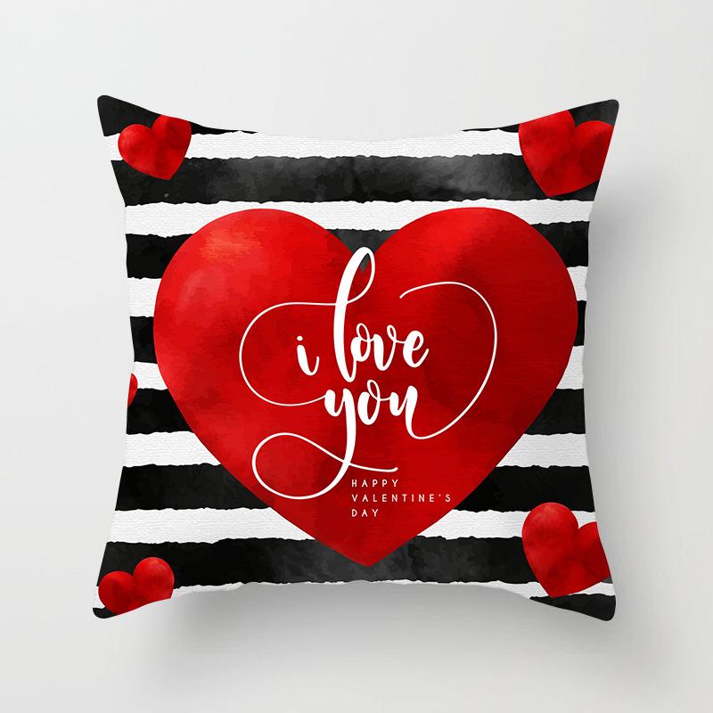 Valentine's Day Digital Printed Car Pillow Cushion Cover Core-Free Home Soft Decoration