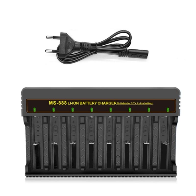 

8-Channel 18650 Battery Charger Intelligent Voltages Switching with Shortcrcuit Protections for 18500/16650/18350/21700 1