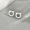 Simple Smooth / Shiny Crystal Small Stud Earrings Silver/Gold Color Tiny Posting Earrings Women's Minimalist Luxury Jewelry