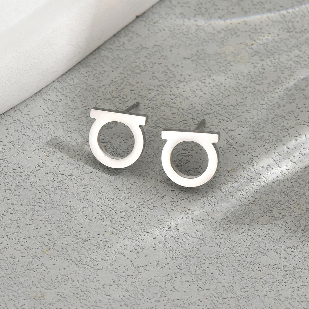 Simple Smooth / Shiny Crystal Small Stud Earrings Silver/Gold Color Tiny Posting Earrings Women's Minimalist Luxury Jewelry