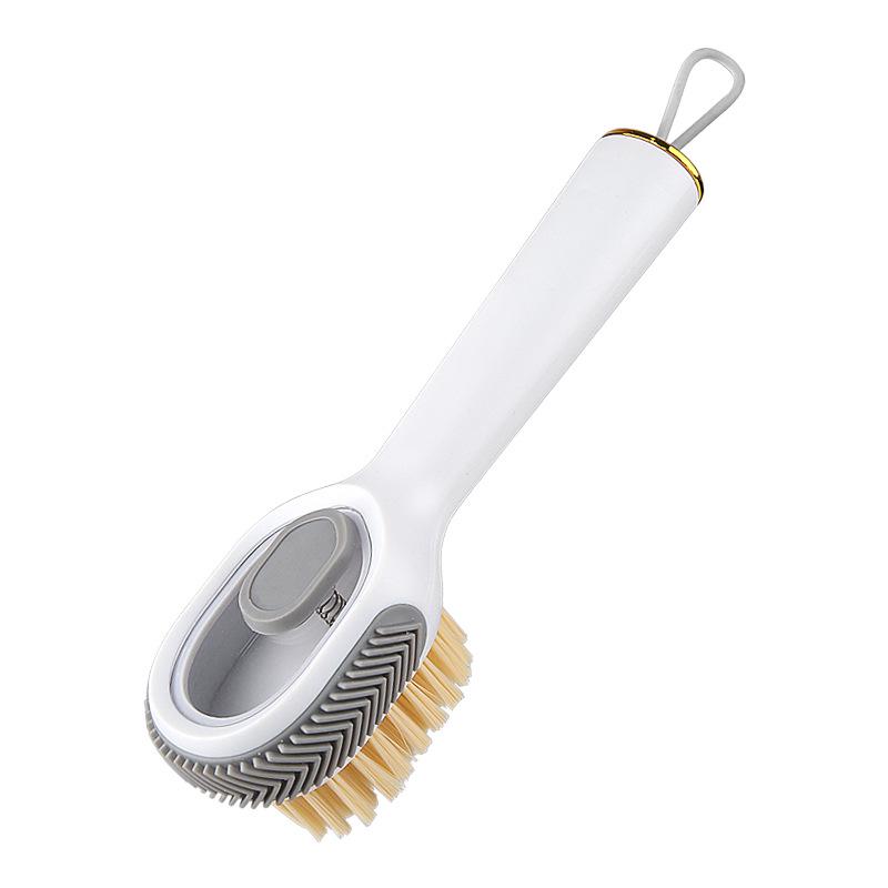 Press-Type Automatic Liquid Dispensing Suede Shoe Cleaning Brush for Students One Size белый