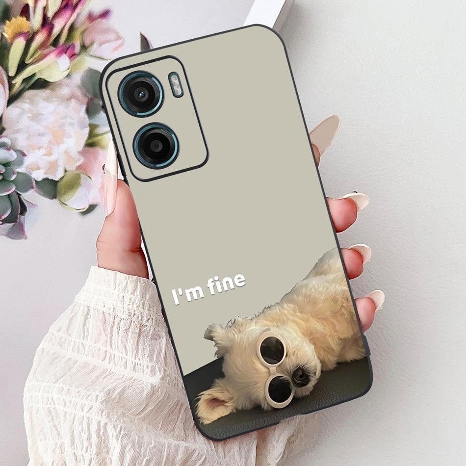 For Motorola Moto G05 G15 E15 2024 Floral Butterfly Phone Case For MOTO G05 G15 E15 4G Black Silicone Soft Lightweight Case