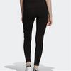 adidas Leggings Sportivi Retro Originali Vita Media Vestibilità Aderente Lunghi Pantaloni Sportivi Lavorati a Maglia Fondo Donna Nero DV2636