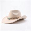 Peach Heart Top Solid Color Western Cowboy Hat Fashion Accessories Retro Style Cowboy Hat European and American Versatile Cowboy Hat