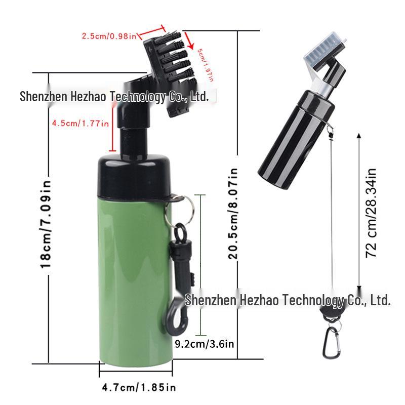 Multifunctional Golf Club & Ball Cleaning Brush with Spray Bottle