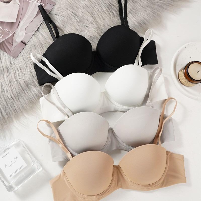 Nahtloser Push-Up-BH für Damen mit Bügel, Stahlring, runder Cup, hochwertiger Basic-BH für Mädchen, hautfreundliches, sexy Bralette