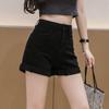 High-Waisted Denim A-Line White Shorts for Women - Summer 2024 Trend