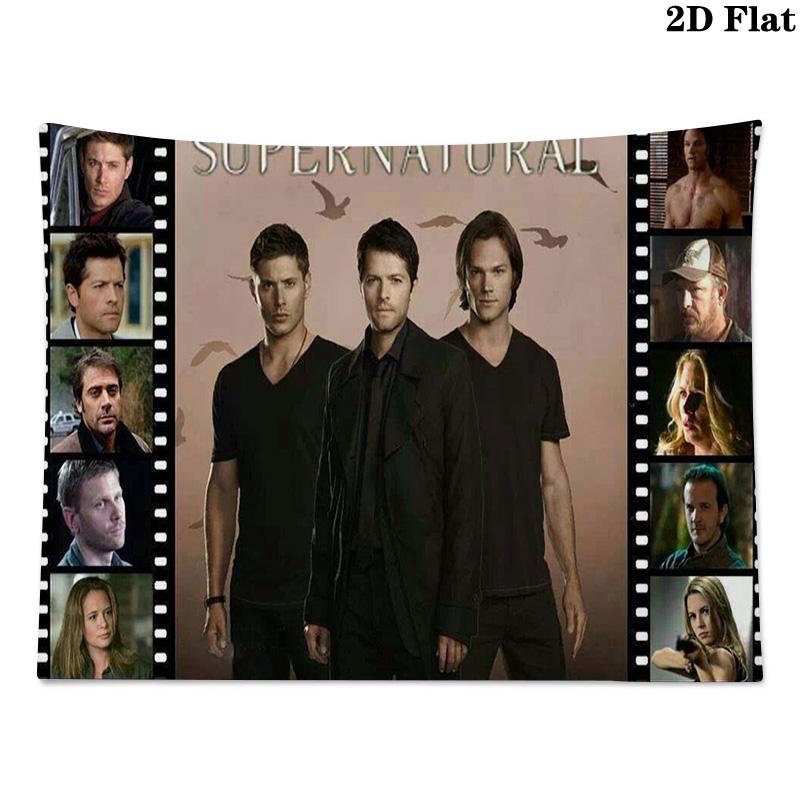 Supernatural Poster Wall Tapestry Aesthetic Wall Hanging Printed Fabric Blanket Decorative Tapestries for Bedroom Living Room Home Decor