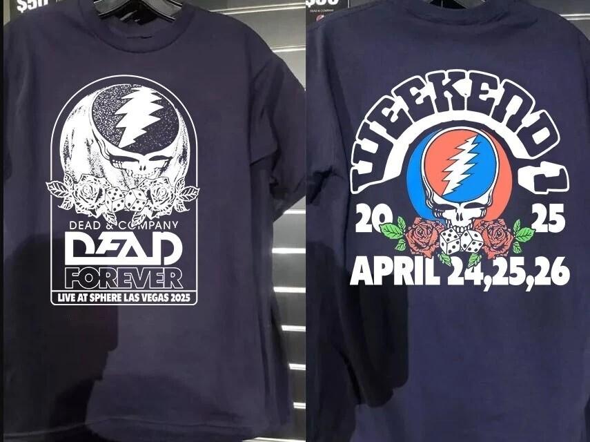 

Dead And Company Las Vegas Sphere 2025 242526 April 2 Side Shirt S5XL Unisex T-Shirt XXXXL