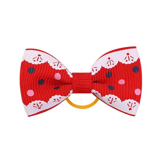 Pet Small Hair Bows with Rubber Bands Handmade Hair Bowknot Pet Accessories for Dog Puppy And Cat Grooming Supplies