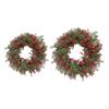 Artificial Christmas Wreath for Front Door Decorations Outside Holiday Garland