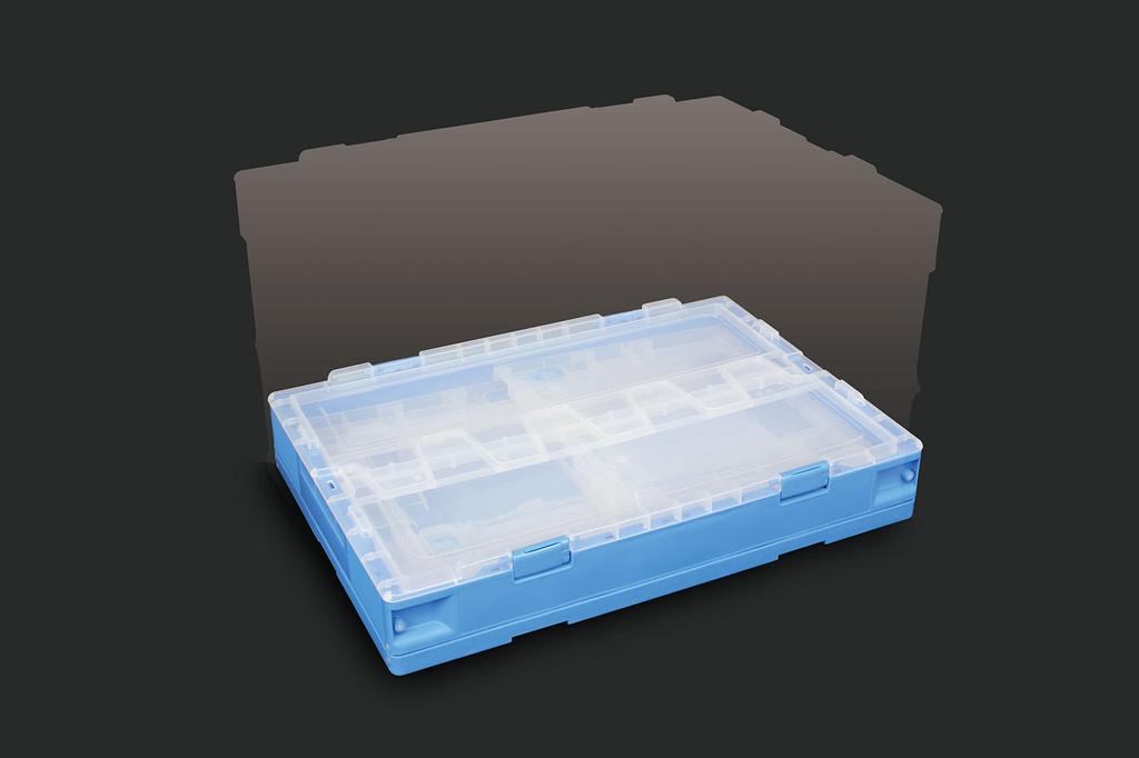 Special Parts Takegawa (TAKEGAWA) Foldable Container 50L Clear Blue 08-01-0203