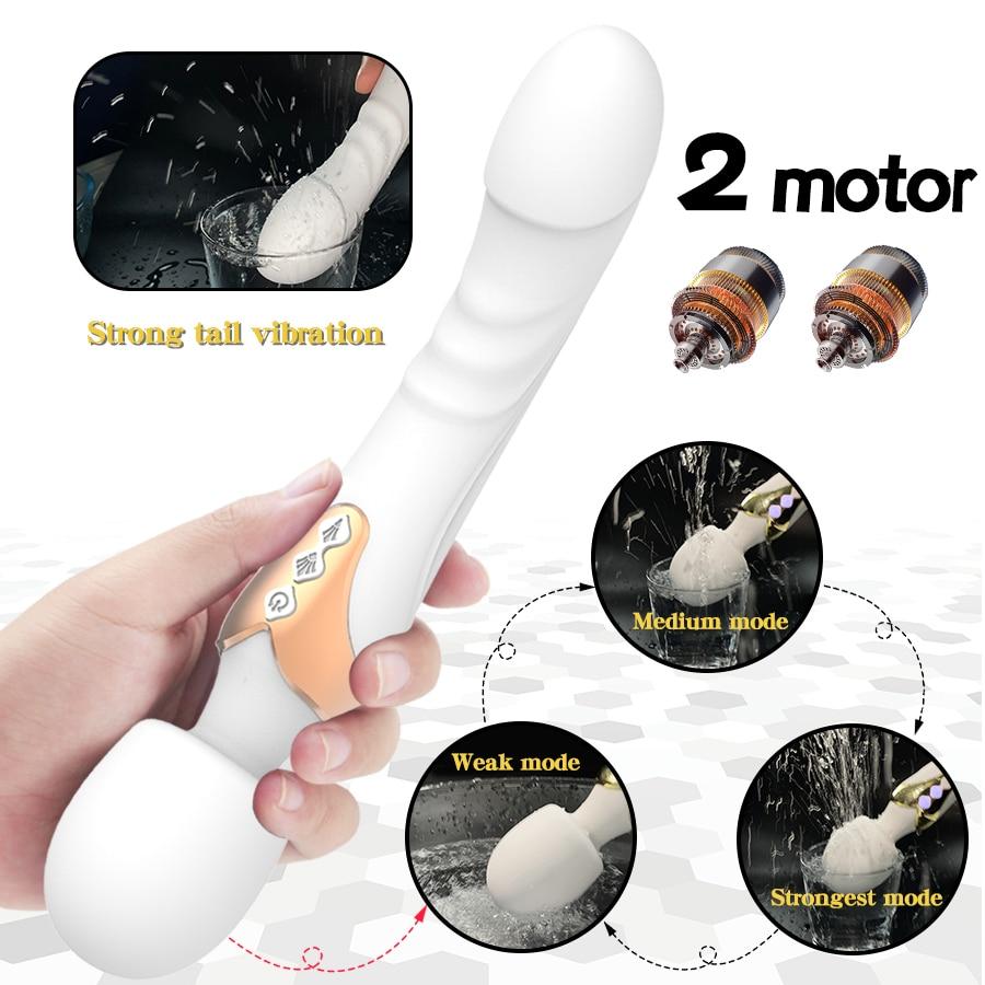 Vibrator AV puternic Dildo Baghetă magică pentru femei 10 moduri Stimulator clitoris G Spot masaj vagin Jucării sexuale pentru adulți pentru femei