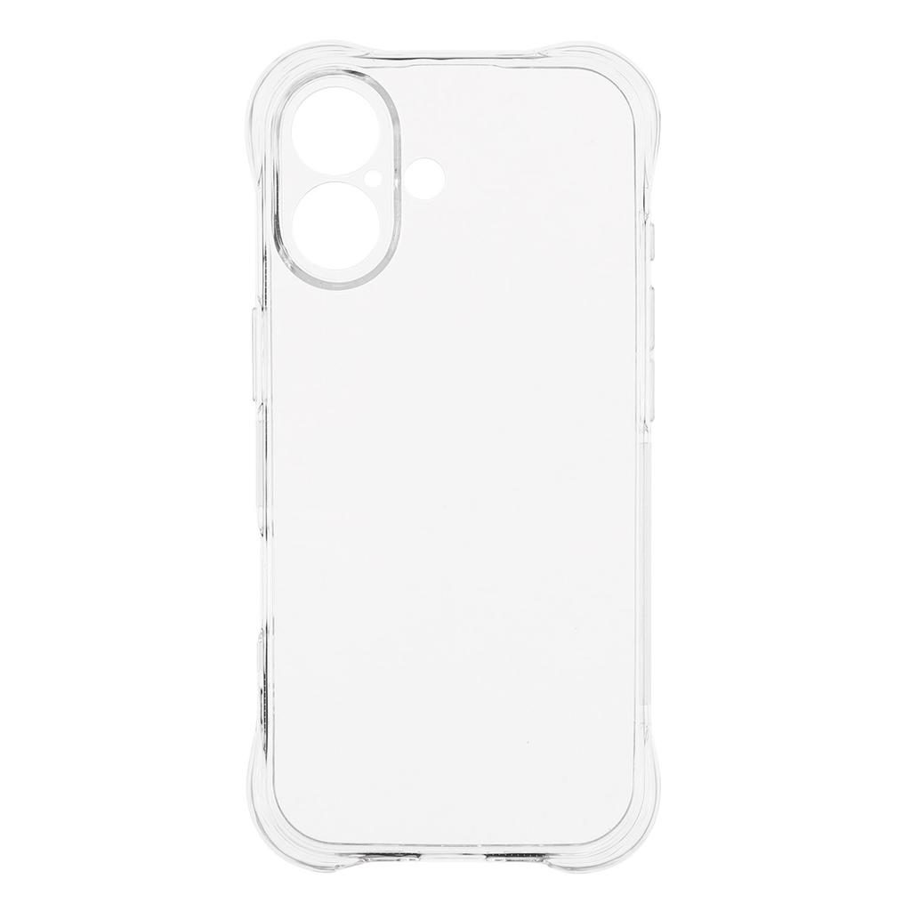 For iPhone 17 Case 2.0mm TPU Clear Phone Cover with Tempered Glass Screen Protector