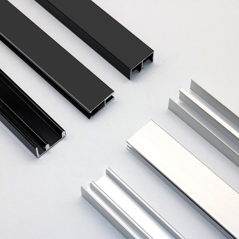 Set Binario 3 Pezzi per Porta Scorrevole in Vetro Argento 5mm
