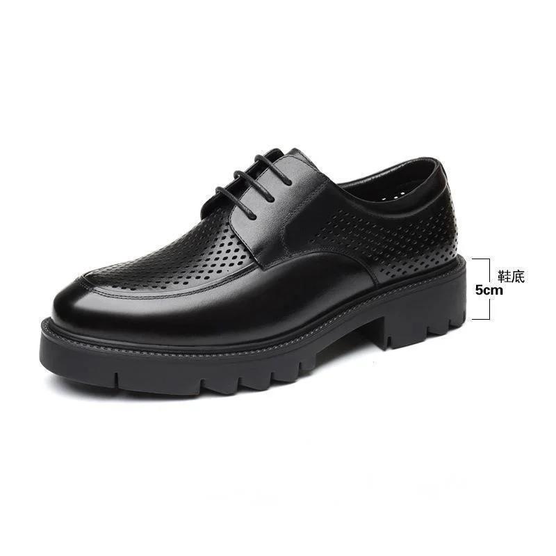 Fashion Brand Genuine Leather Sneakers Men Elevator Shoes Platform Heels 8/10cm Height Increase Heightening Shoes Man Dress Shoes