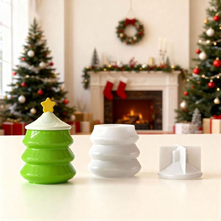 Silicone Christmas Star Mold Handmade Resin Storage Containers Moulds Jewelry Organizers Crafting Tool Silicone Texture