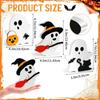 Set Of 3 Halloween Wood Specters Figures Ornament Table Signs for Tiered Tray and Shelf Decoration Desktop Adorment
