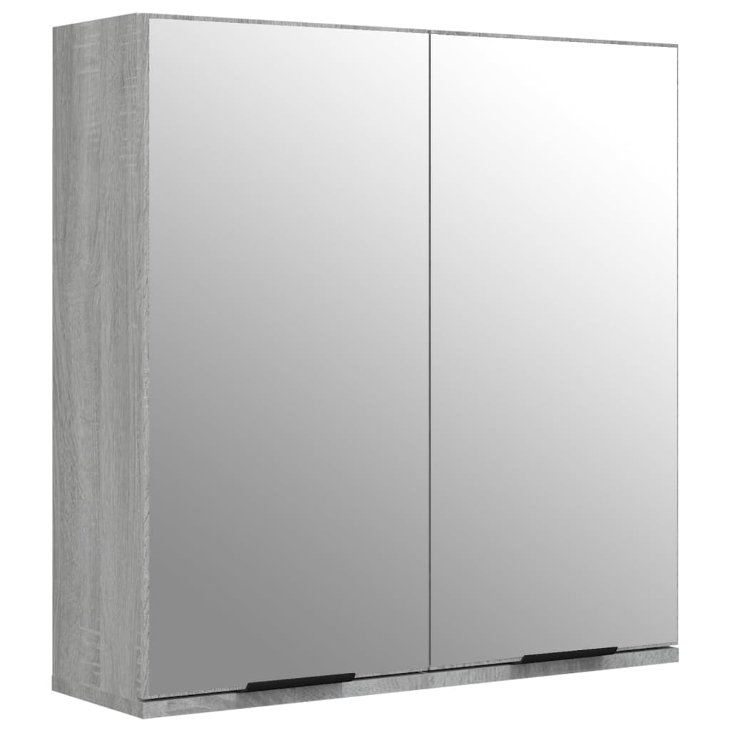 3 Piece Bathroom Furniture Set Grey Sonoma Particleboard