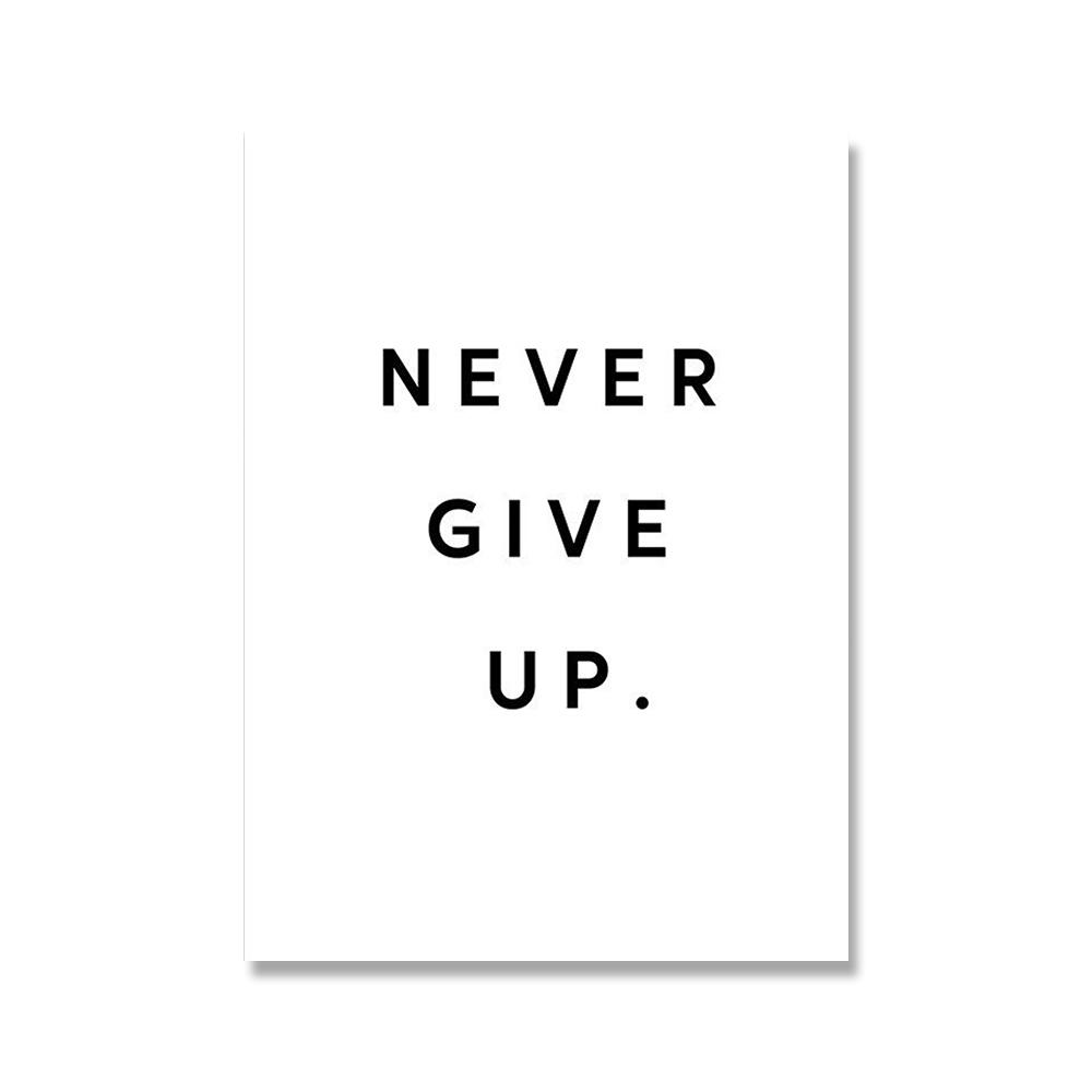 

Минималистичные черно-белые мотивационные цитаты «Да, вы никогда не сможете отказаться» настенные художественные холсты, постеры и принты, современный домашний декор 21x30cm No Framed