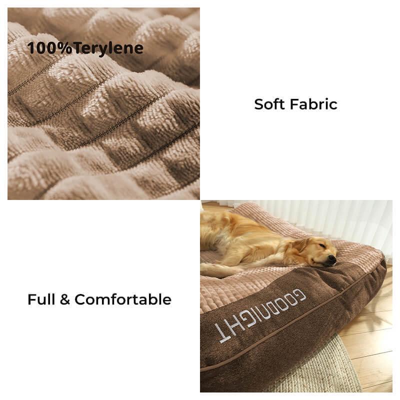 Four Seasons Large Dog Sleeping Pad - Removable, Washable Pet Mat with Crushed Sponge Filling