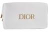 Christian Dior White Velvet Cosmetic Pouch Novelty Pouch Logo Gift [Used]